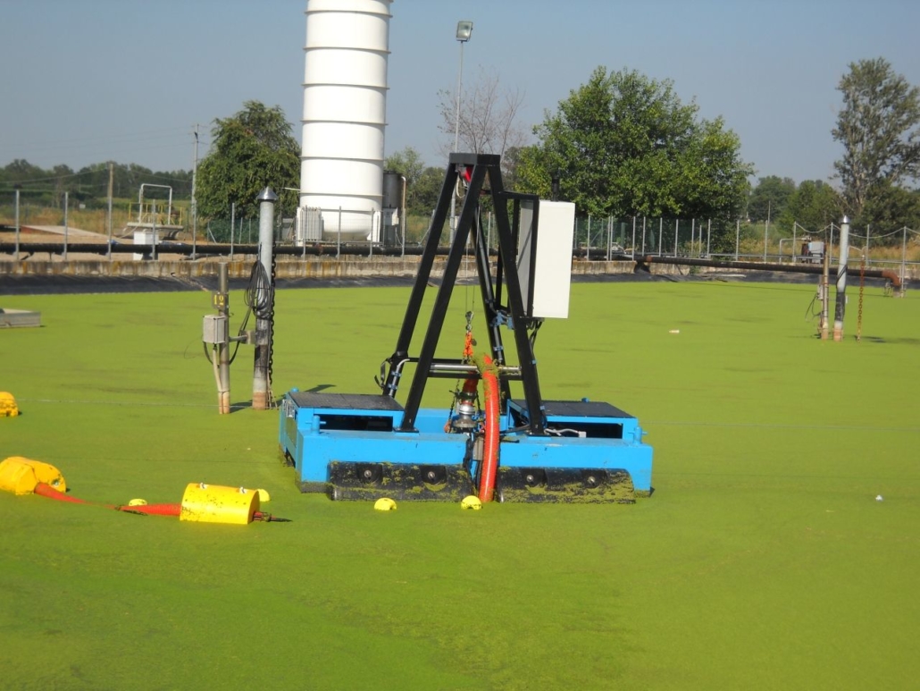 Industrial cleaning with remote controlled dredge